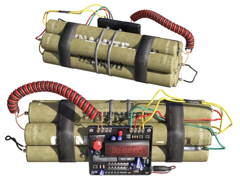 Modern time bomb explosive package