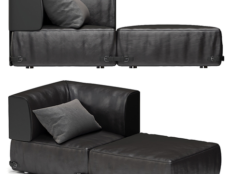 Fendi Modern Leather Casual Sofa