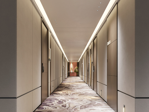 New Chinese Hotel Room Corridor