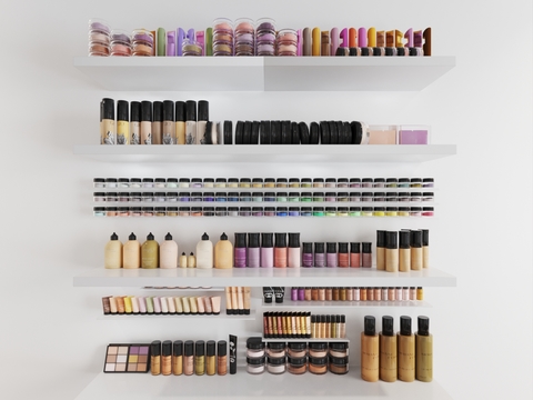 Modern cosmetics shelf