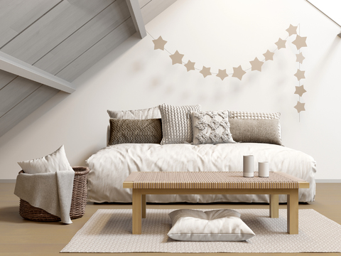 Nordic Cream Sofa Bed