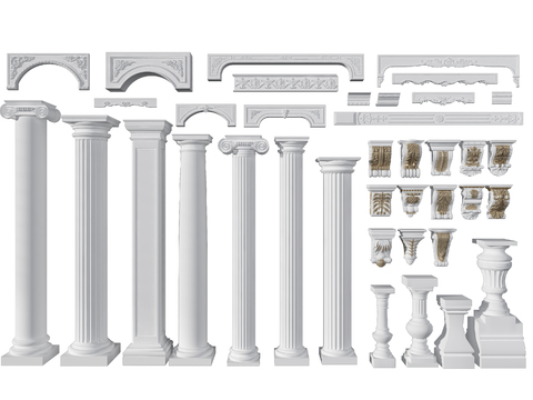 European style Roman pillar corner line