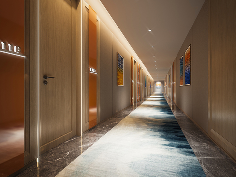 Modern Hotel Corridor