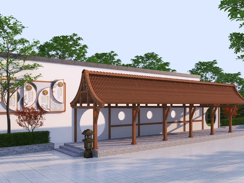 Chinese-style porch pavilion porch