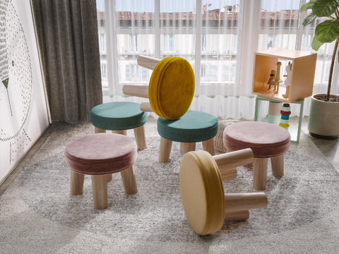 Modern Children's Round Stool