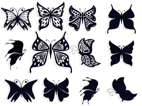 Butterfly wall ornaments