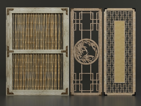 Chinese solid wood screen