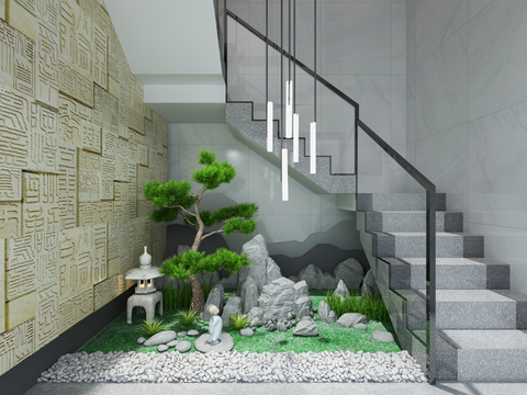 Neo-Chinese Style Staircase Landscape