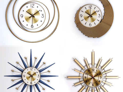 Modern Metal Affordable Luxury Style Decorative Clock