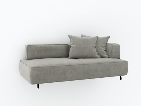 Premium gray chaise longue free