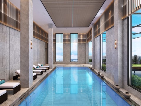 Modern Natatorium Mahjong Room Leisure Hall