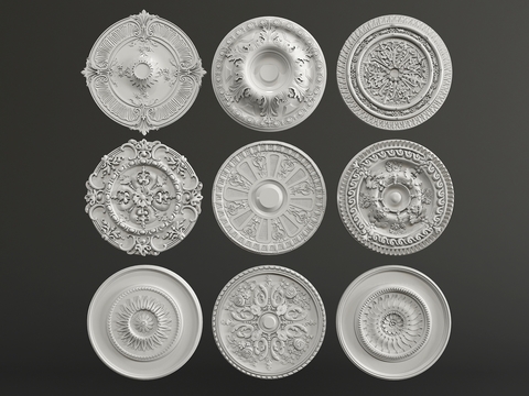European-style Gypsum Disc Decorative Components