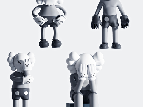 Modern KAWS Doll Handset