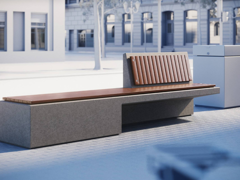 Modern outdoor bench