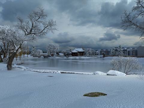 Modern Snow Landscape