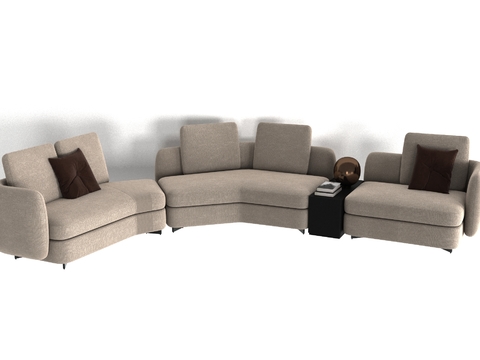 Modern Curved Multiplayer Sofa Free