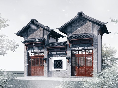 Appearance of Ancient Chinese-style Residential Buildings