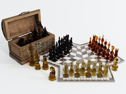 European-style acrylic chess