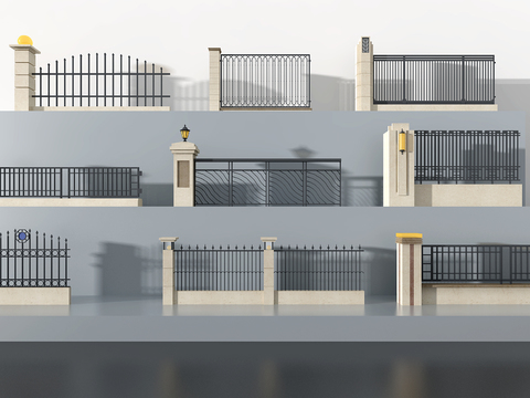 Jane European wrought iron fence railings