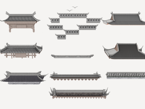 Neo-Chinese Style roof roof ridge eaves roof