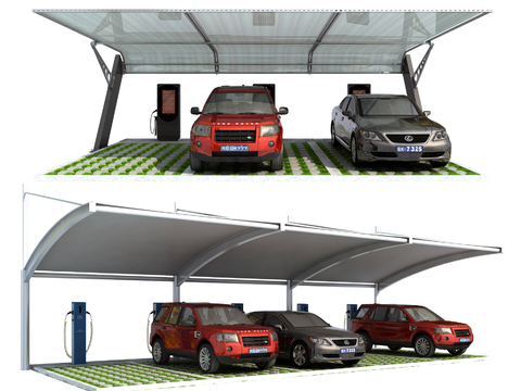 Modern car parking shed charging pile