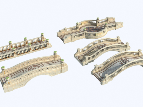 European-style flat bridge arch bridge