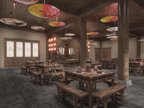 Chinese-style Dragon Gate Inn Theme Restaurant