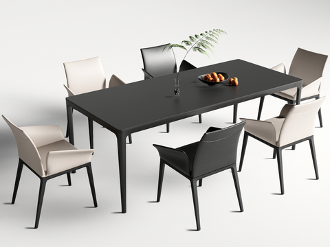 Cassina long dining table and chair