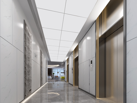 Modern Elevator Hall Corridor