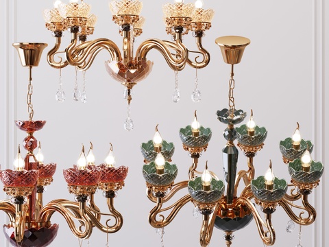 European-style Affordable Luxury Style Candlestick Multi-head Chandelier