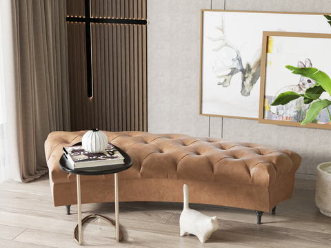 American style chaise longue sofa stool