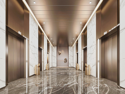 Affordable Luxury Style Elevator Hall Elevator Room