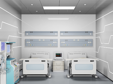 Modern Hospital ICU Ward