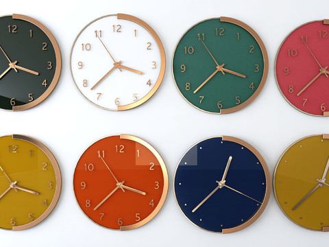 Modern metal clocks