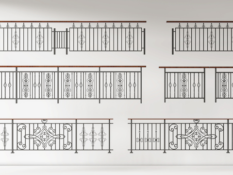 Wrought Iron Railing Guardrail River Barrier