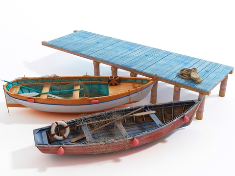 wooden boat fishing boat