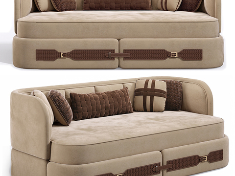 Modern flannel sofa bed