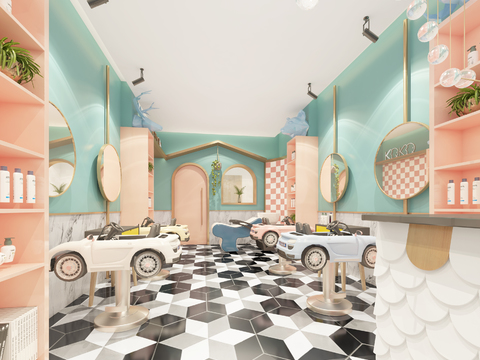 Modern Children's Internet Celebrity Barber Shop