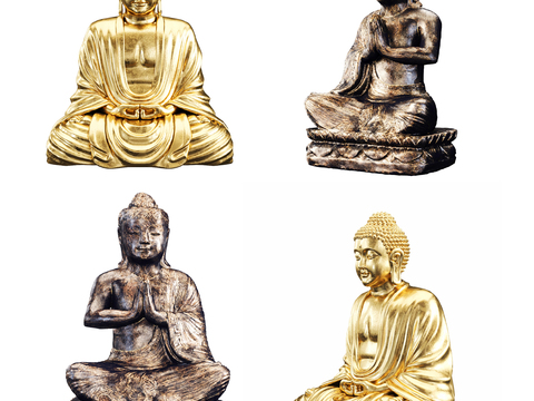 New Chinese-style Metal Buddha Sculpture