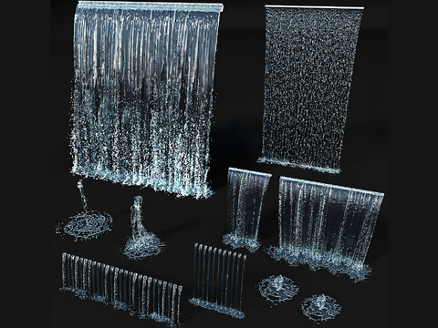 modern water curtain water curtain wall water flow