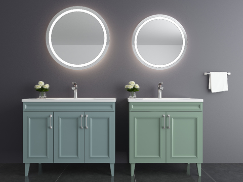 Nordic paint bathroom cabinet