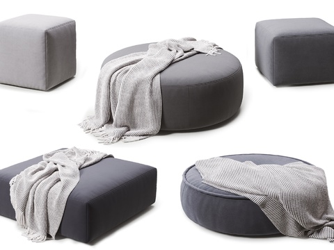 Modern fabric stool cushion combination