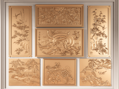 New Chinese-style carved relief