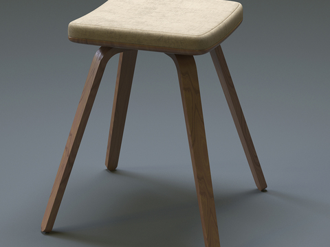 Nordic Solid Wood Stool