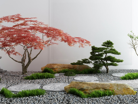 New Chinese Red Maple Rock Landscape