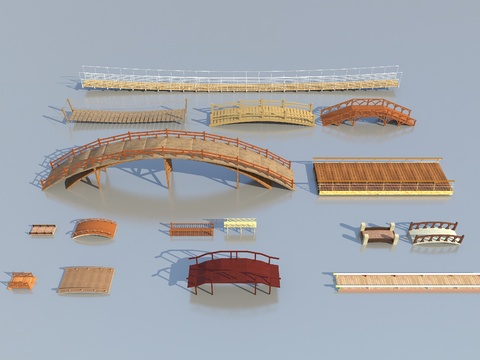 Modern Arch Bridge Wooden Bridge