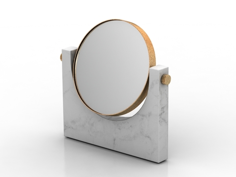 Modern Affordable Luxury Style Marble Stainless Steel Mirror Free