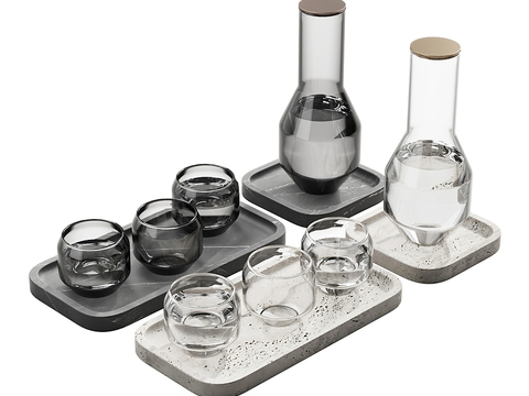 Modern glass tea set