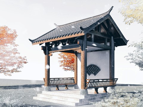 Chinese-style ancient pavilion