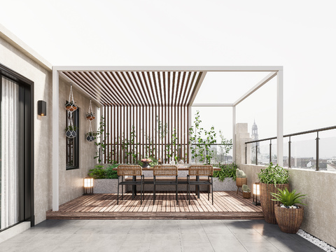 Modern Roof Garden Balcony